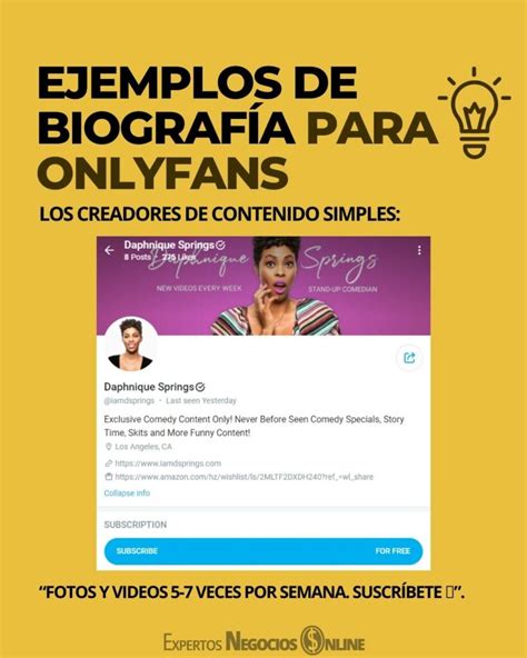 Ideas para Biografías de OnlyFans